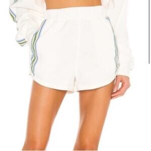 Free People Movement Grand Slam white striped athletic shorts size Small